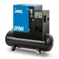 ABAC 4152055009 Screw Air Compressor - SPINN2 2E10 230/1/50K 200 E CE Receiver Mounted With Dryer 200L 10.4CFM 10Bar 3HP